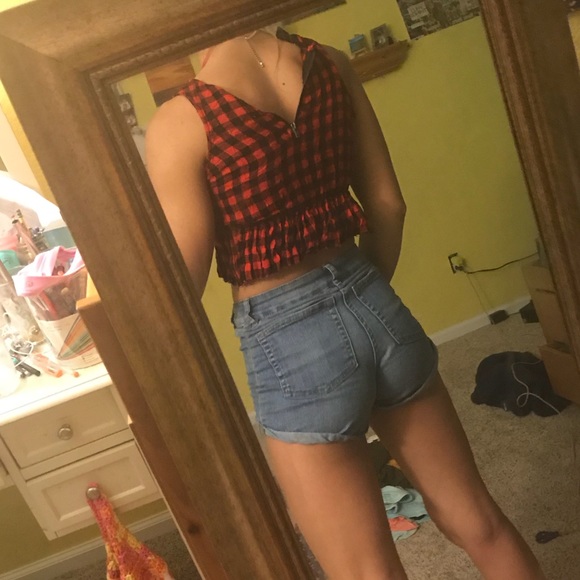 Checkered crop top - Picture 2 of 6
